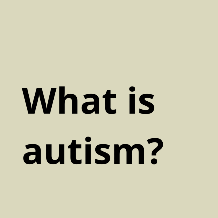green background and What is autism text.